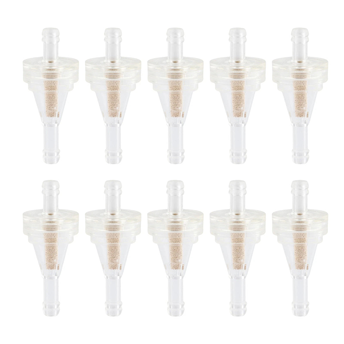 10Pcs 1/4" 6.3mm ABS Plastic Fuel Filters for Motorcycle Dirt Bike ATV UTV
