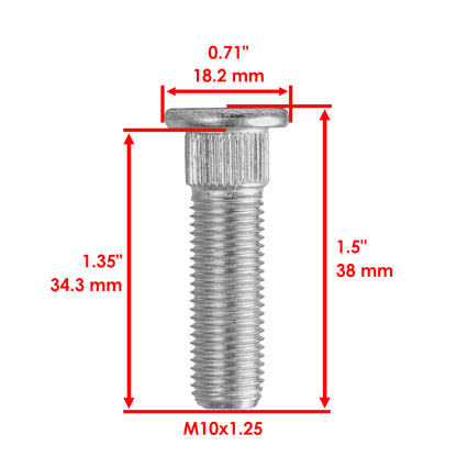 Rear Wheel Stud Bolt Serration Replacement for Yamaha Raptor 250 YFM250 (2008–2013)