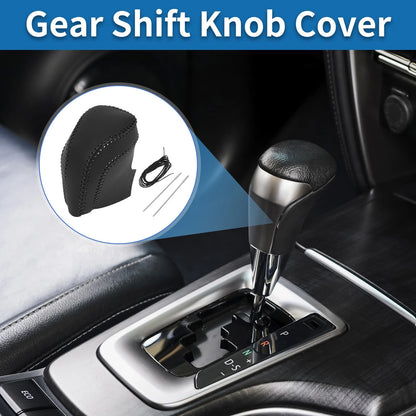 Gear Shift Knob Cover Replacement for Toyota Camry (2018–2024) Black Faux Leather