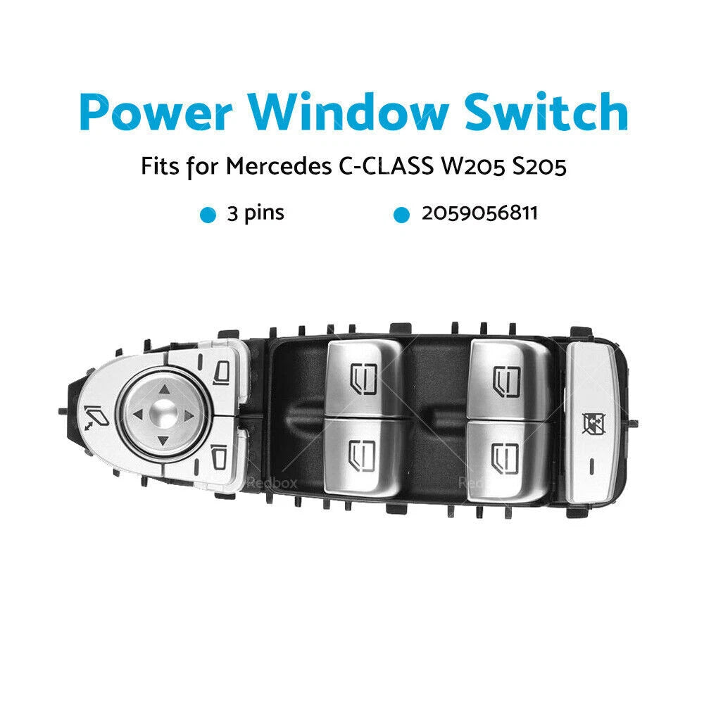 Power Window Control Switch for Mercedes C-Class W205 S205 E213 (2015–2021)