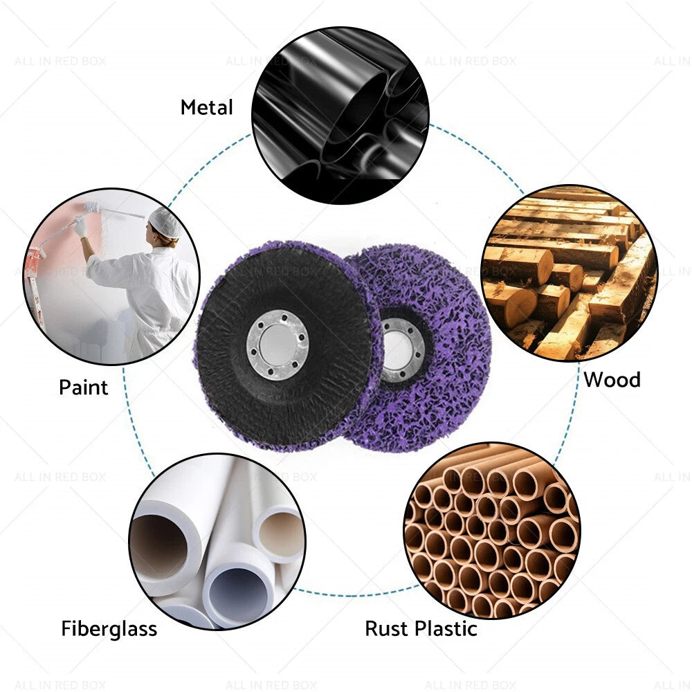 10PCS Poly Strip Disc for Grinder 4" Abrasive Wheel