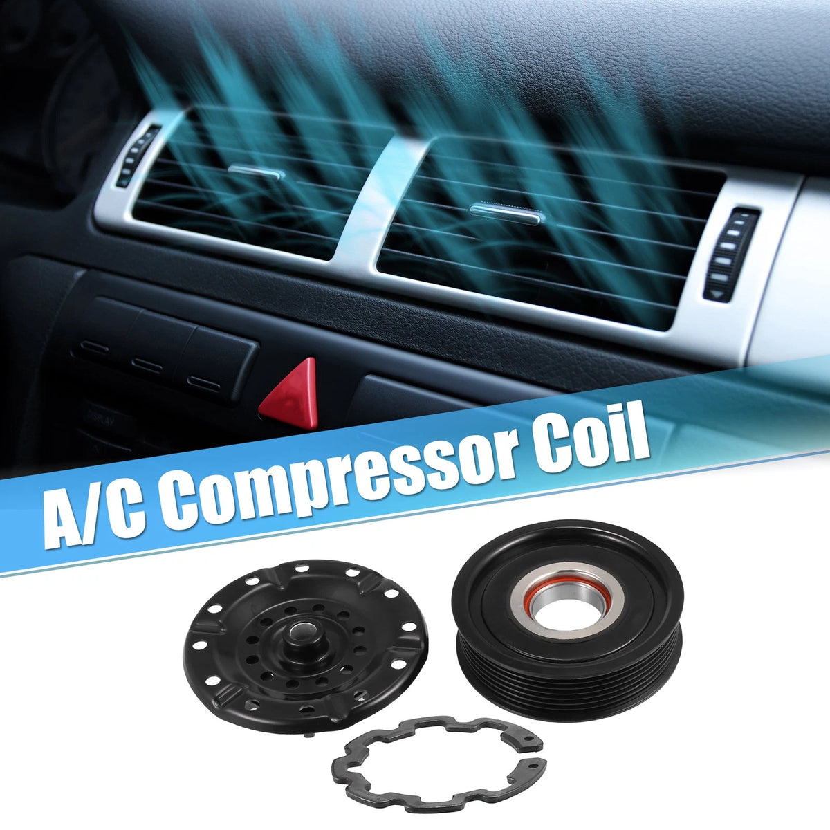 Set of 1 AC Compressor Clutch Kit Pulley Coil for Scion XB (2008–2013)