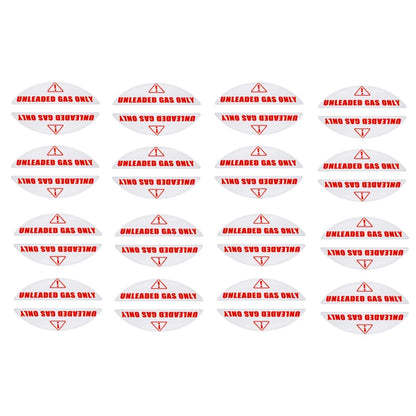 Set of 16 Unleaded Gas Only Stickers for Auto Shops