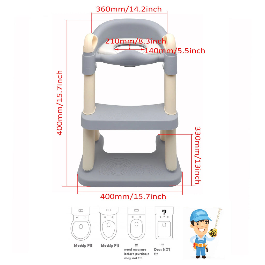 Portable Kid Potty Training Seat with Step Ladder for Toddler