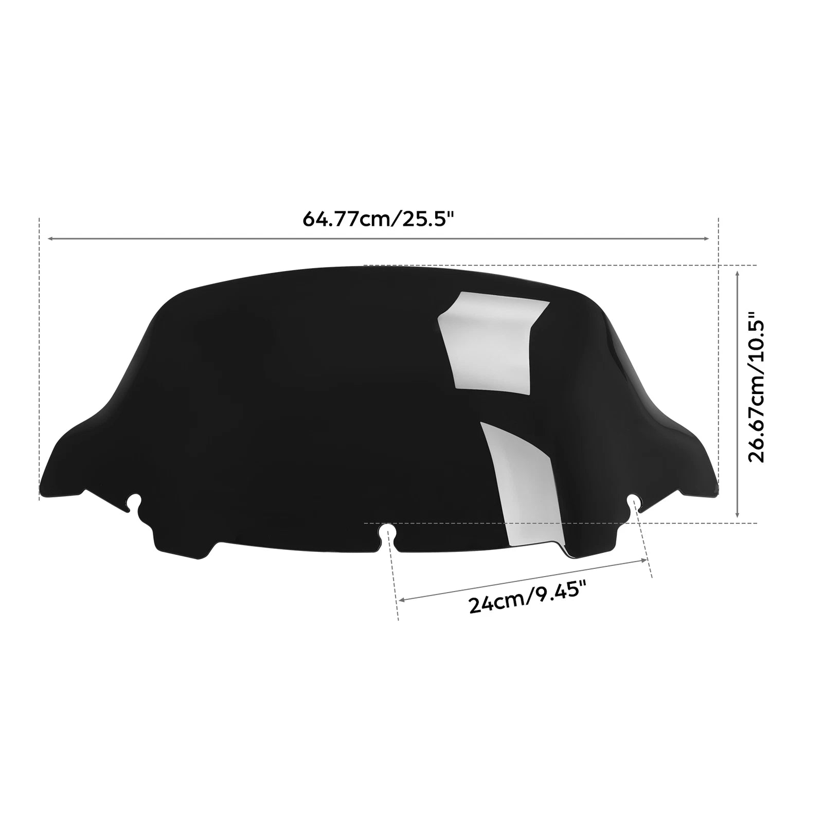 10.5" Black Windscreen for Harley Davidson Electra Glide (2014–2024)
