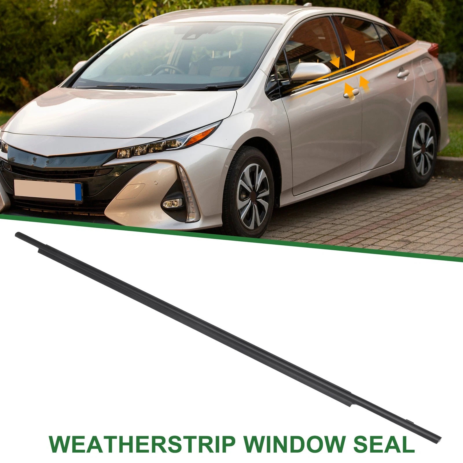 1pc Front Left Window Weatherstrip Seal Replacement for Toyota Prius (2010–2015)