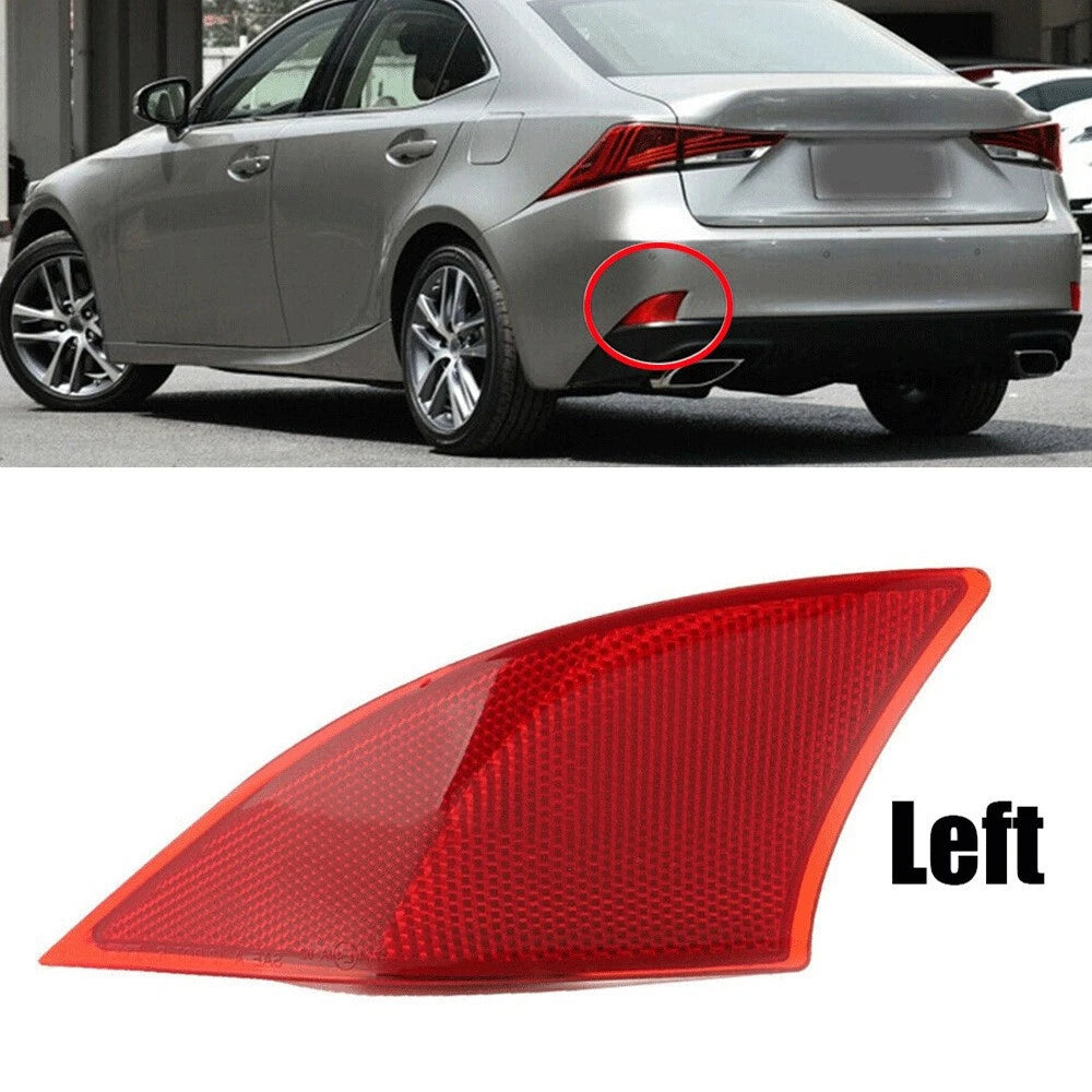 Rear Bumper Reflector Light Left for Lexus IS250 IS300 IS350 (2014–2020) Red