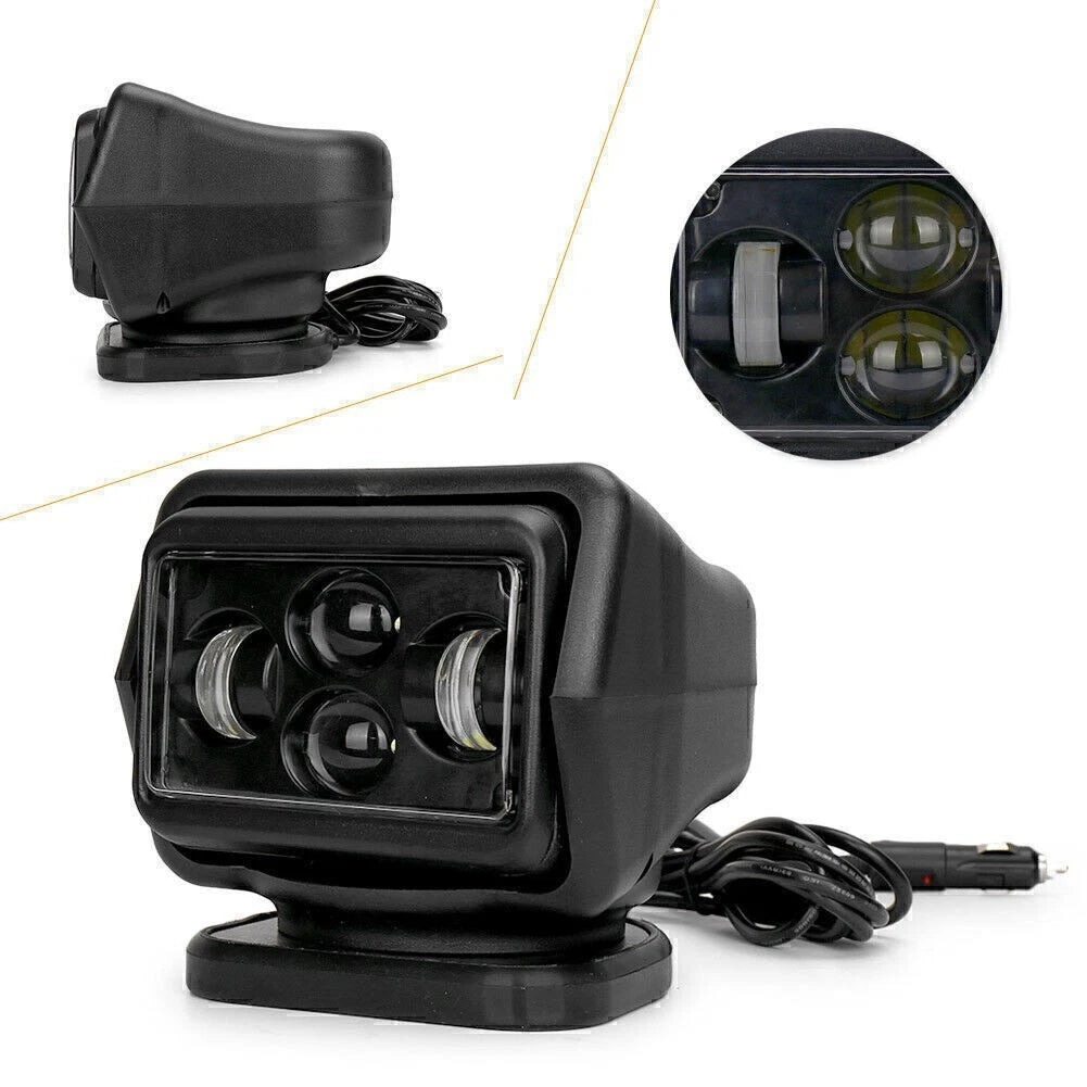 7" 60W LED Car Search Light for Universal Vehicles (Rotating, Remote Control)