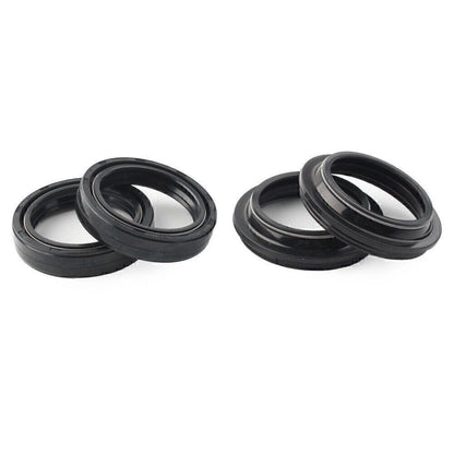 Set of 4 Motorcycle Fork Oil Seal Dust Seal Kit 43X52.9-9.5/10.5
