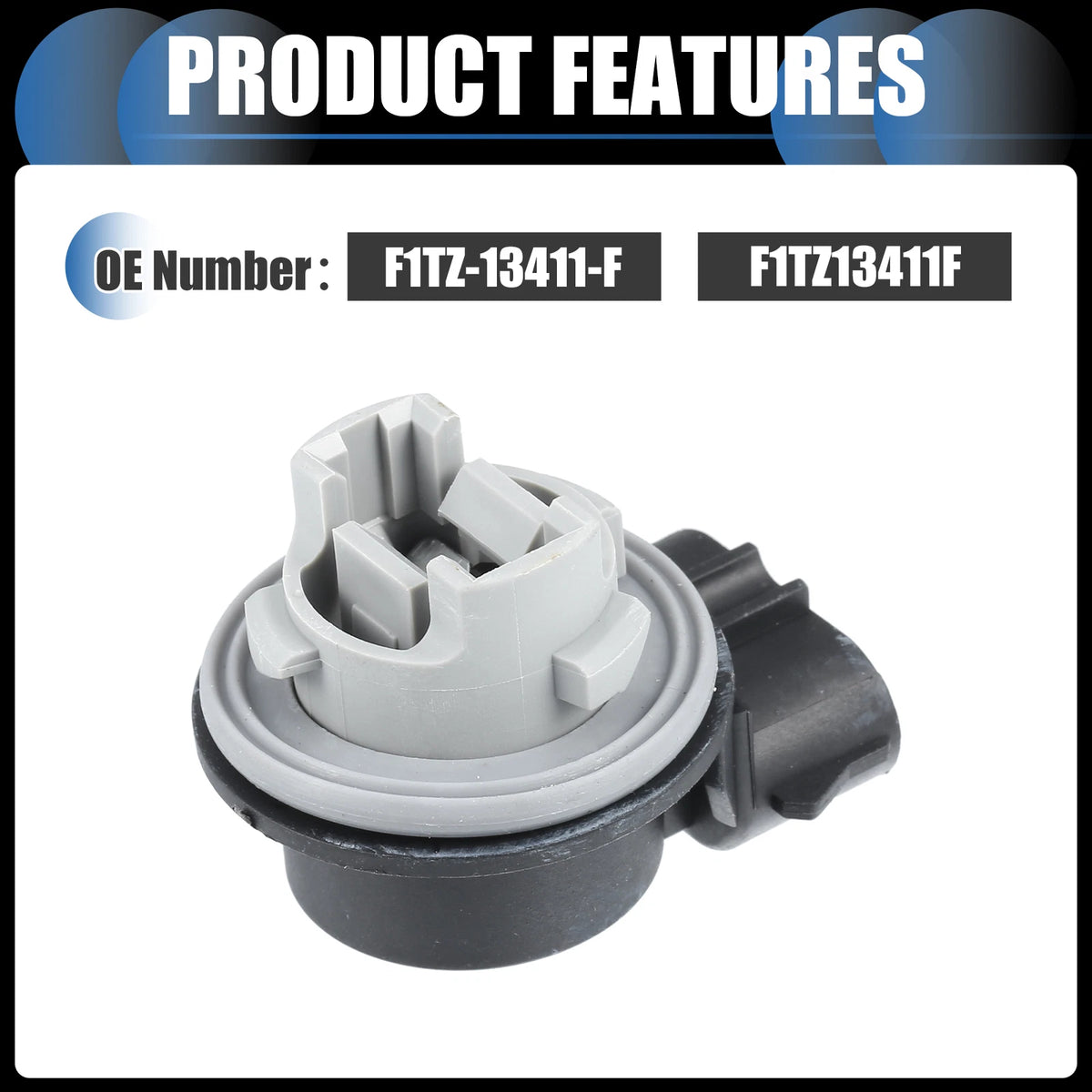 2X Tail Light Socket No.F1TZ-13411 for Ford Mustang Focus