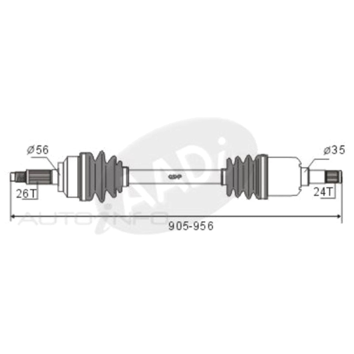 RH CV Shaft for Ford Laser KF KH 1.6L 1.8L (1990–1994)