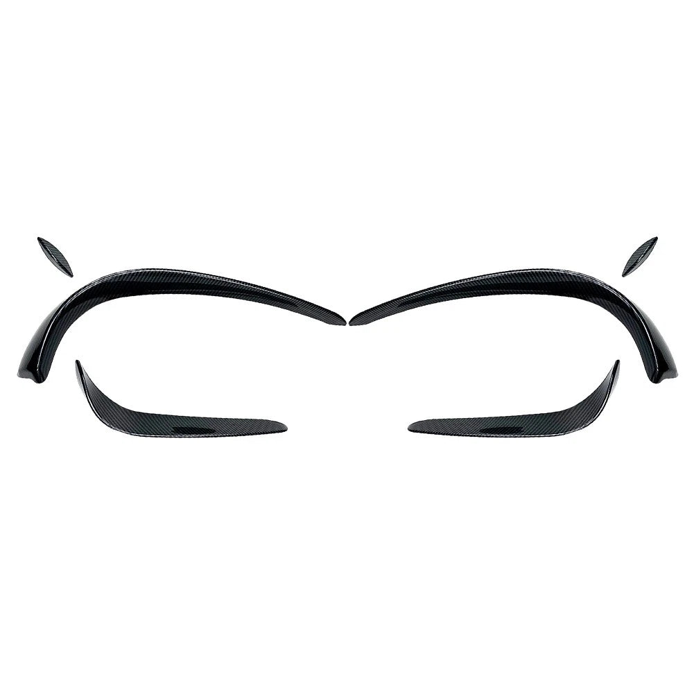Front Bumper Spoiler Lips Canards for Mercedes Benz C Class W205 (2015–2018)
