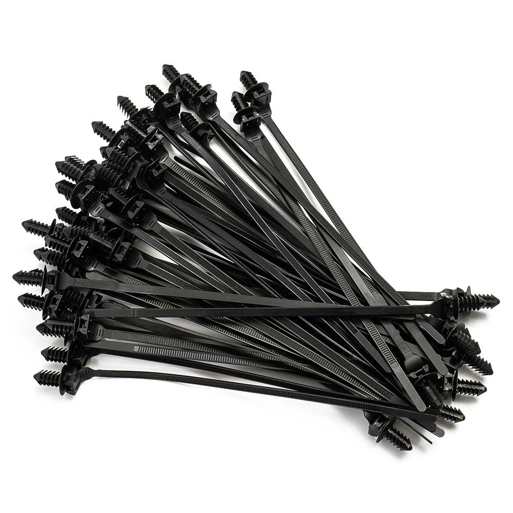 Zip Straps Cable Ties for Universal Use (Black Nylon)