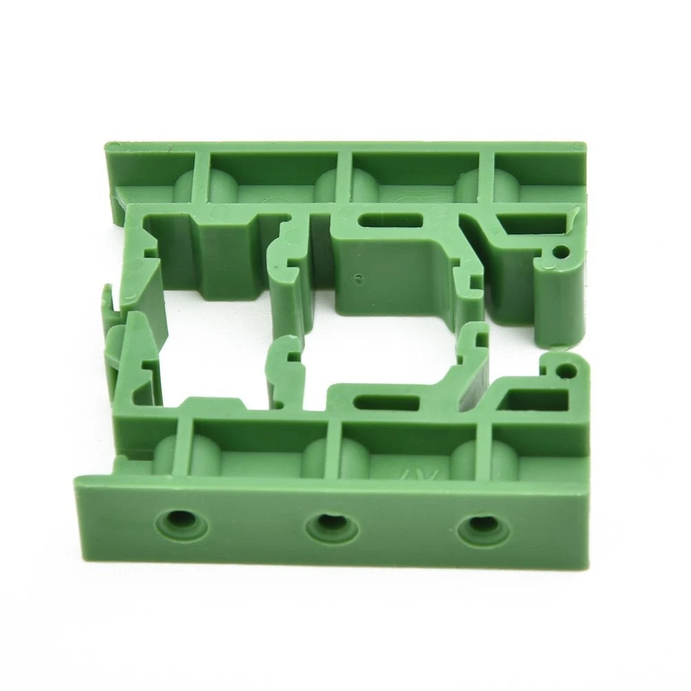10pcs Green PCB Brackets for DIN 35 Mounting Rails (DRG-01)