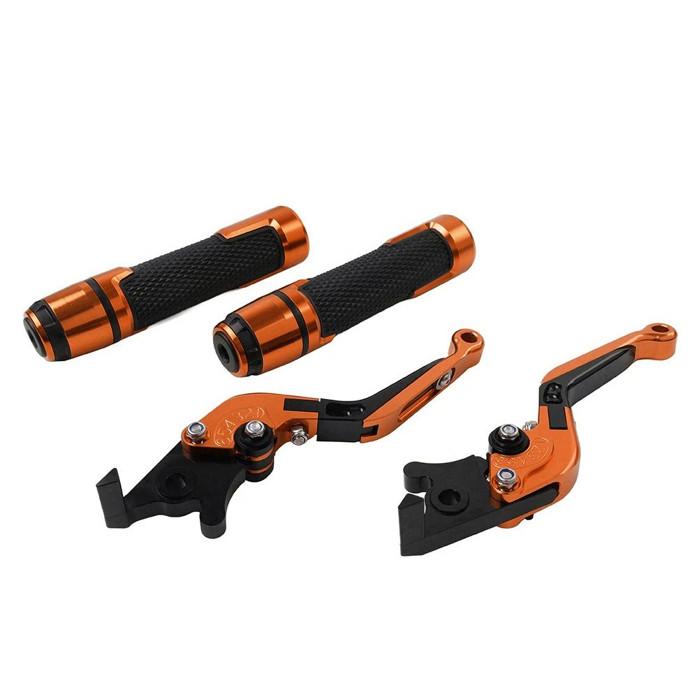 Folding Extendable Brake Clutch Levers Handlebar Grips Kit for Kawasaki Z1000 (2003–2023)