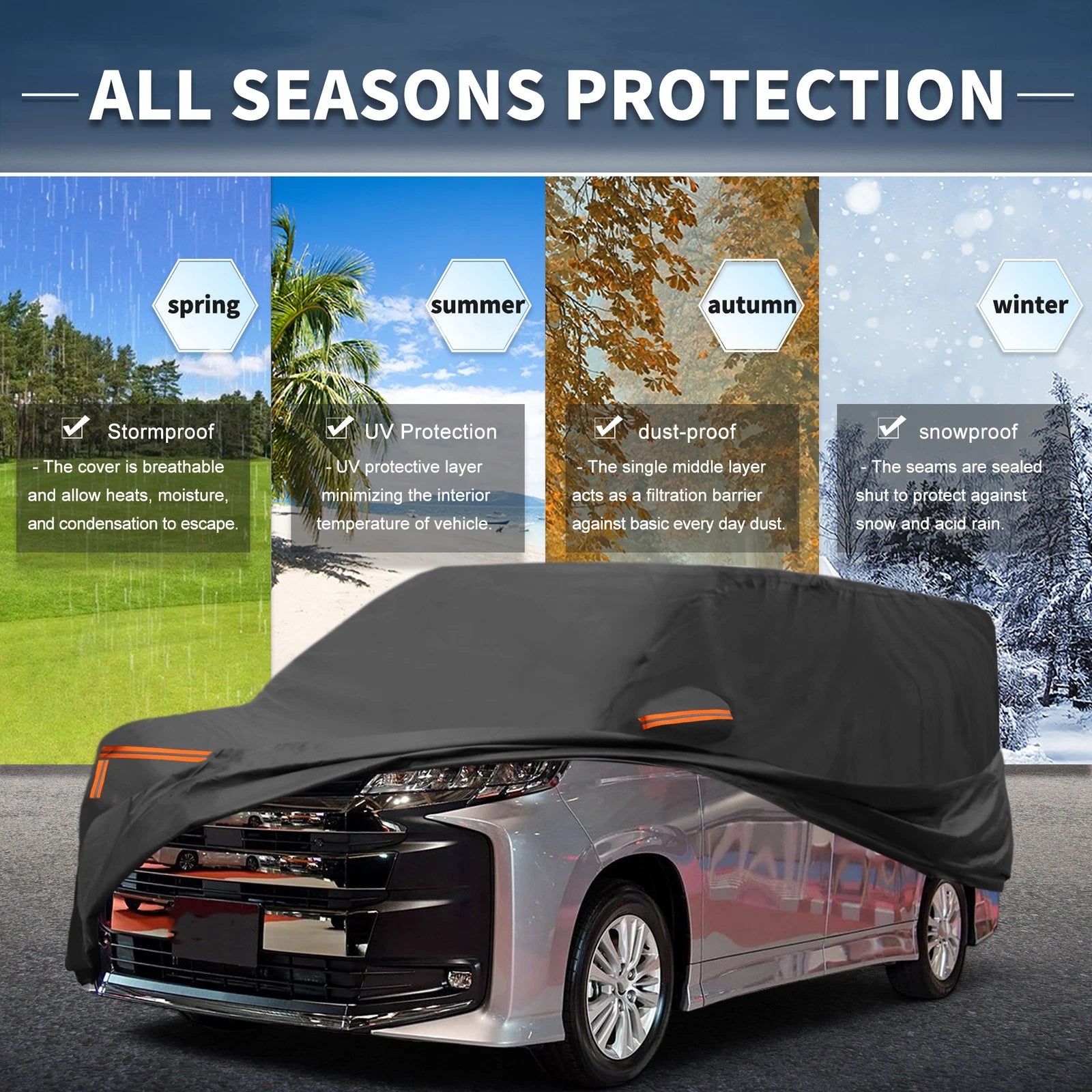 Waterproof Car Cover with Zipper for Toyota Noah (2001–2017)