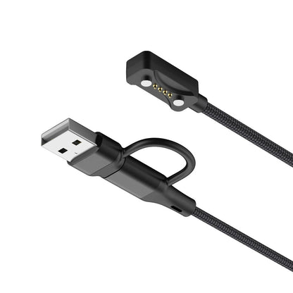 2 in 1 Nylon Charging Cable for Polar Vantage V3, Pacer Pro, IGNITE 3, Grit X2