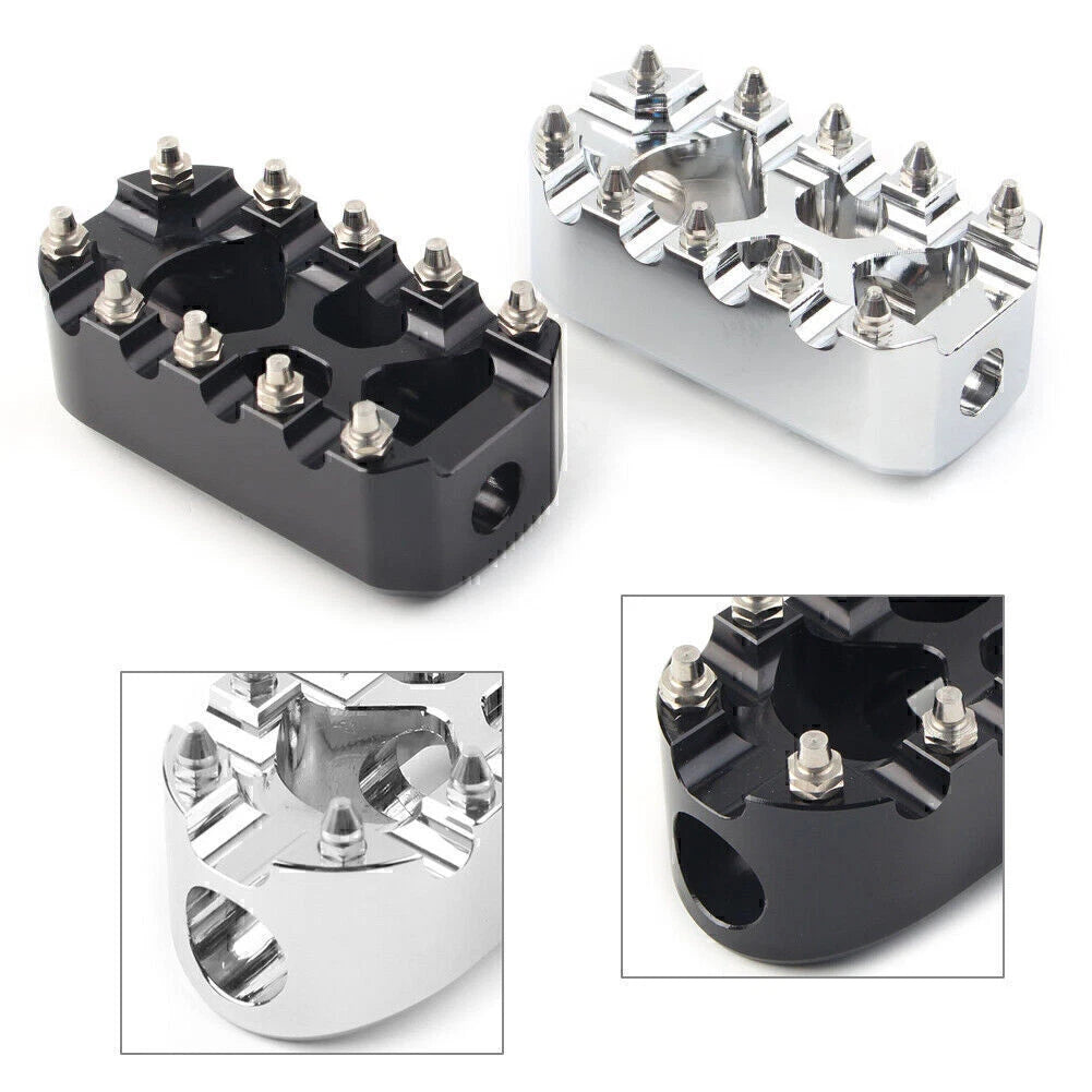 Chrome/Black Anti-Skid Gear Brake Shift Peg Pedals for Harley (Universal)