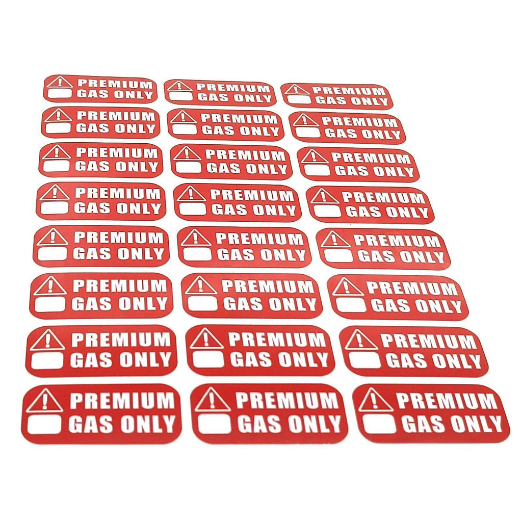 Premium Fuel Only Sticker for