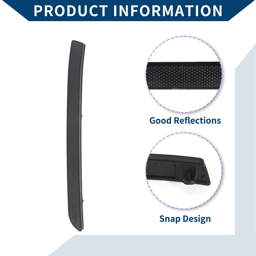 Rear Left Bumper Reflector No. 7E0945105A for VW Transporter T5 (2012–2016) Black