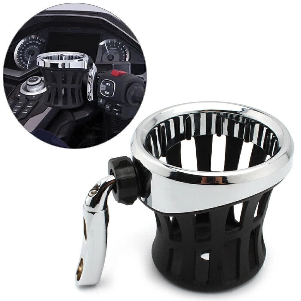 Motorcycle Handlebar Cup Holder Drink Basket Mount Fit Harley Universal