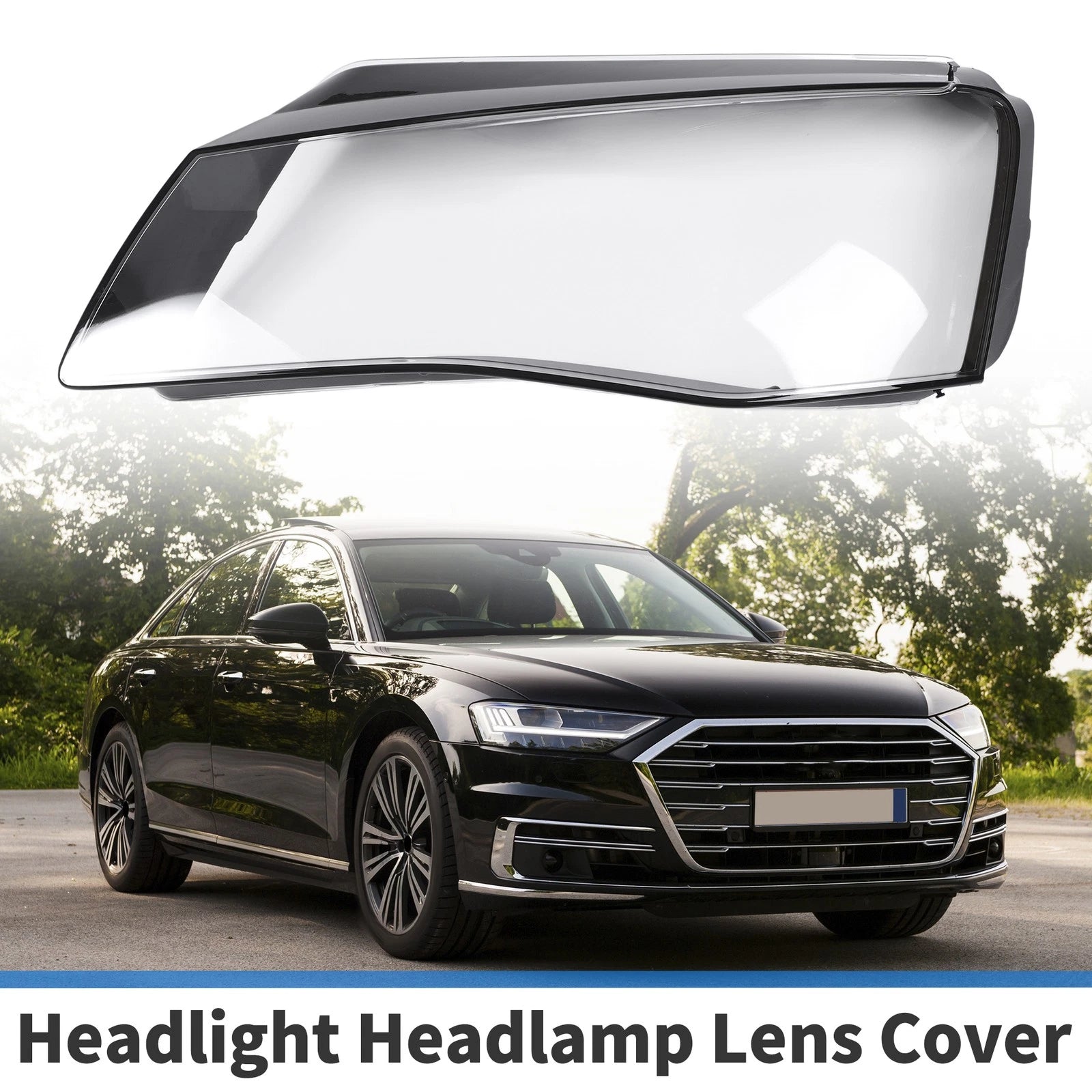 Front Left Headlight Lens Cover for Audi A8 (2010–2013)