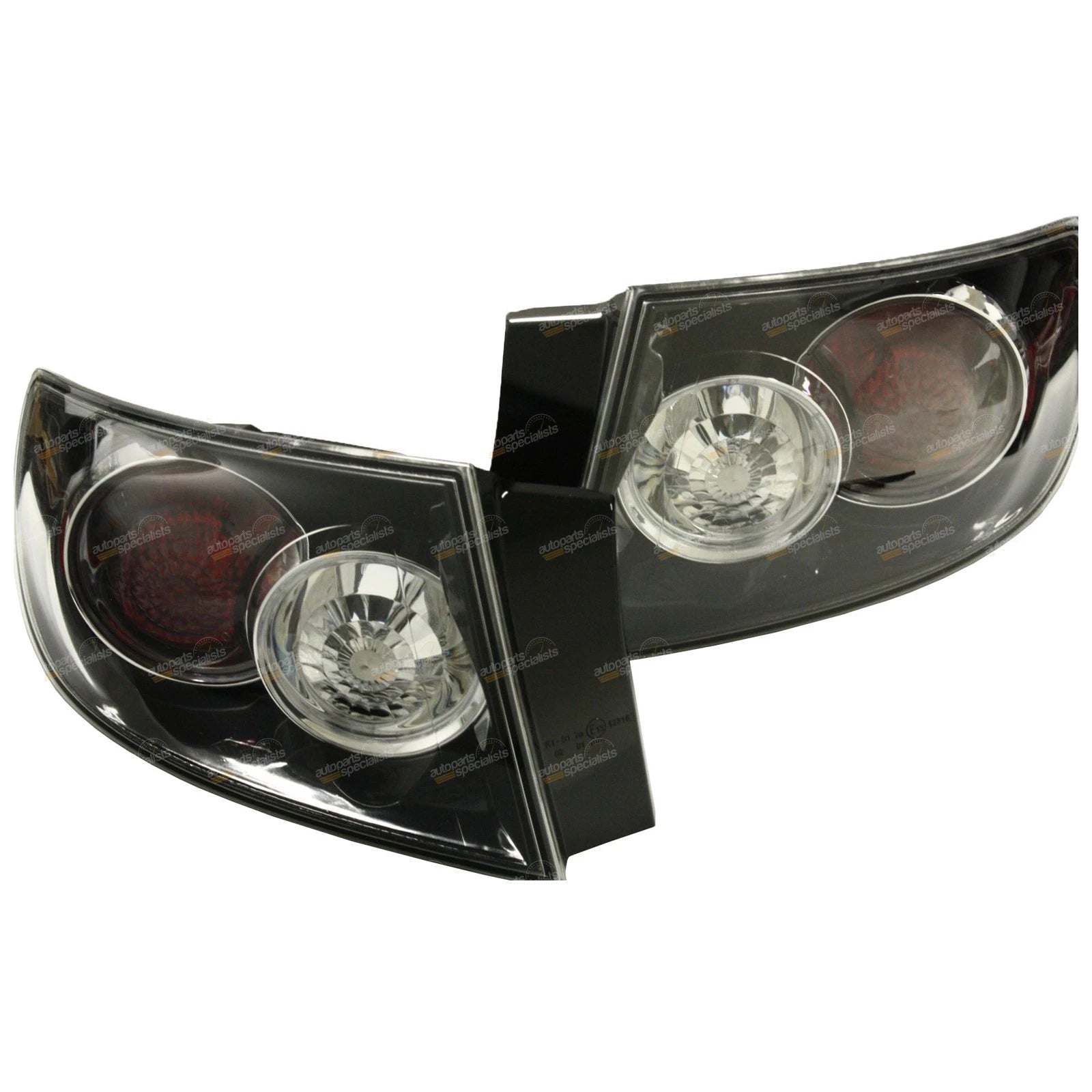 2X Black Tail Lights for Mazda 3 BK (2006–2009) L+R Set