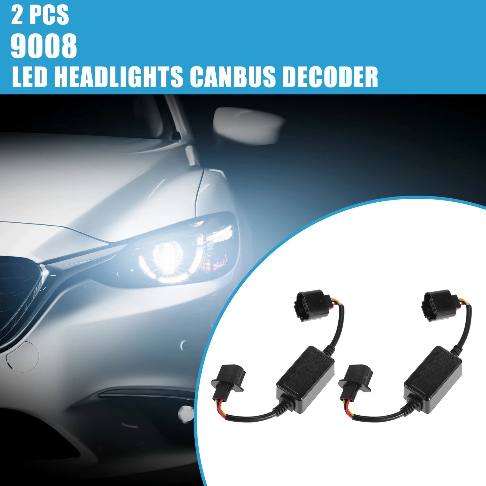 Set of 2 9008 LED Car Headlight Canbus Decoder Resistors
