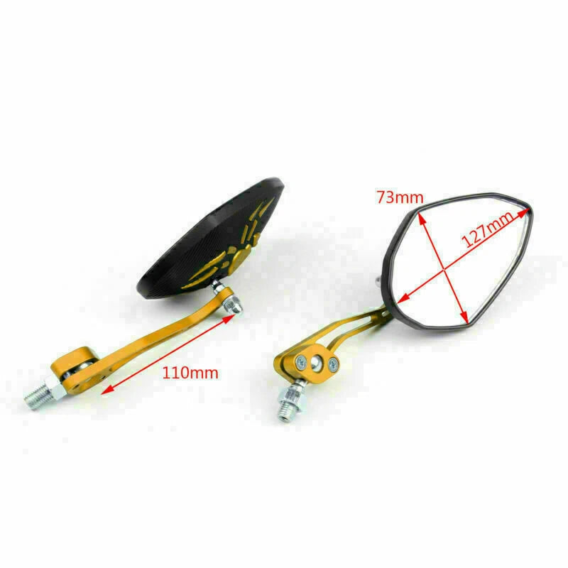 Universal 8mm 10mm Motorcycle Rear View Side Mirrors GD T9