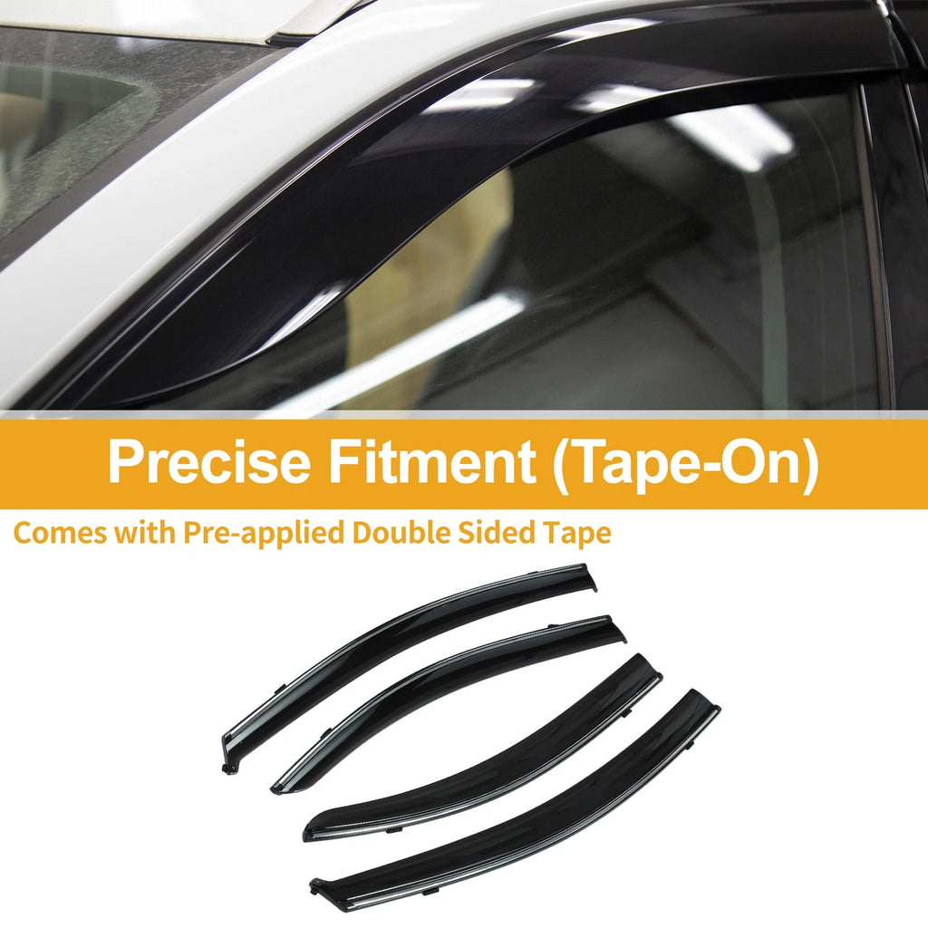 Window Deflectors Side Window Vent Visors 1 Set for Chevrolet Aveo Sedan (2007–2010)