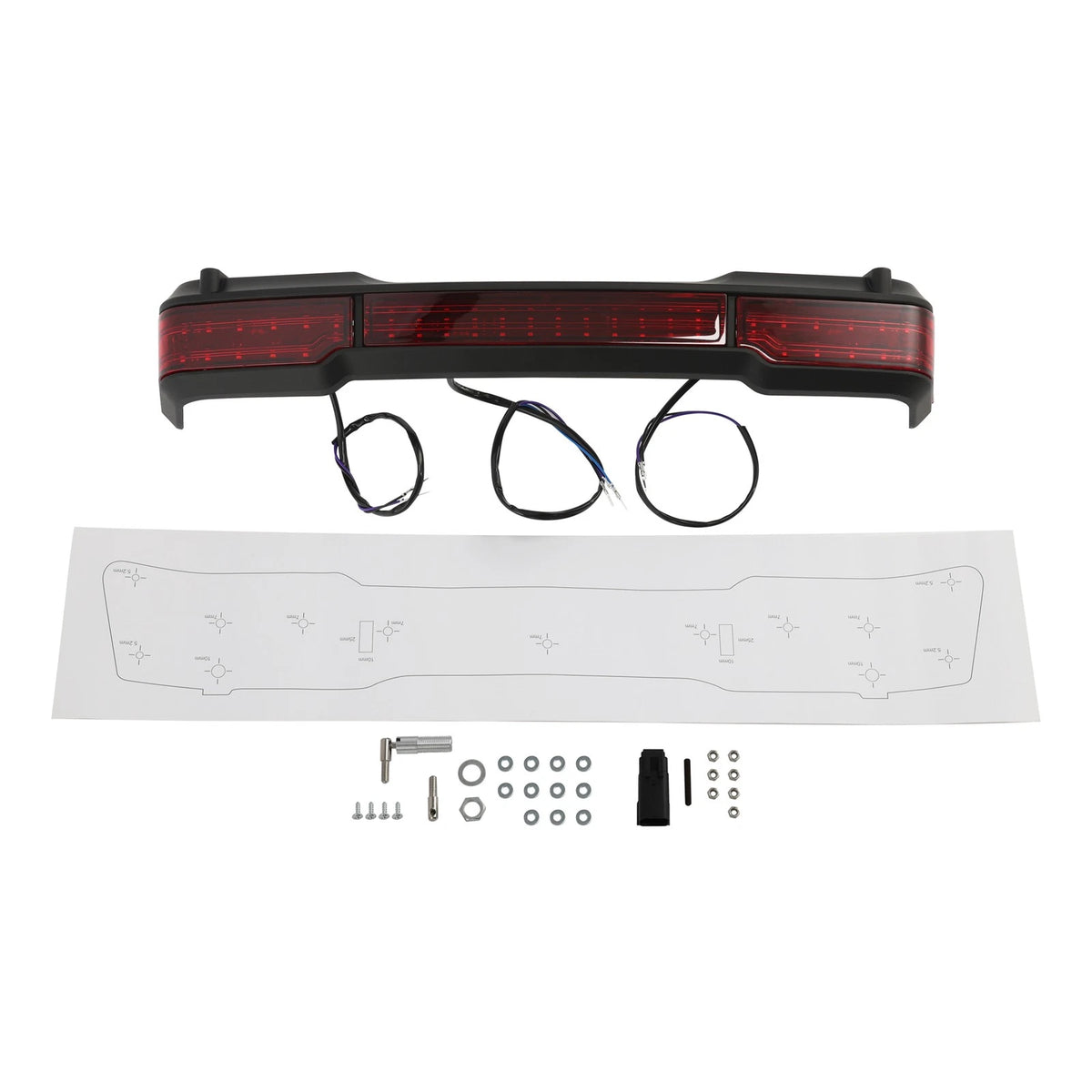 LED Brake Tail Light Accent Side Marker for Harley King Trunk (1997–2008)