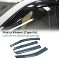 Window Deflectors Side Vent Visors Black for Hyundai Santa Fe (2013–2018)