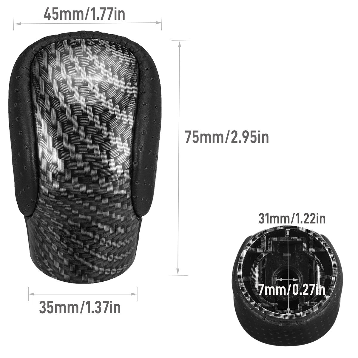 Carbon Look Gear Shift Knob for Lexus ES GS-450h GX IS NX RC GX-460 (2010–2020)