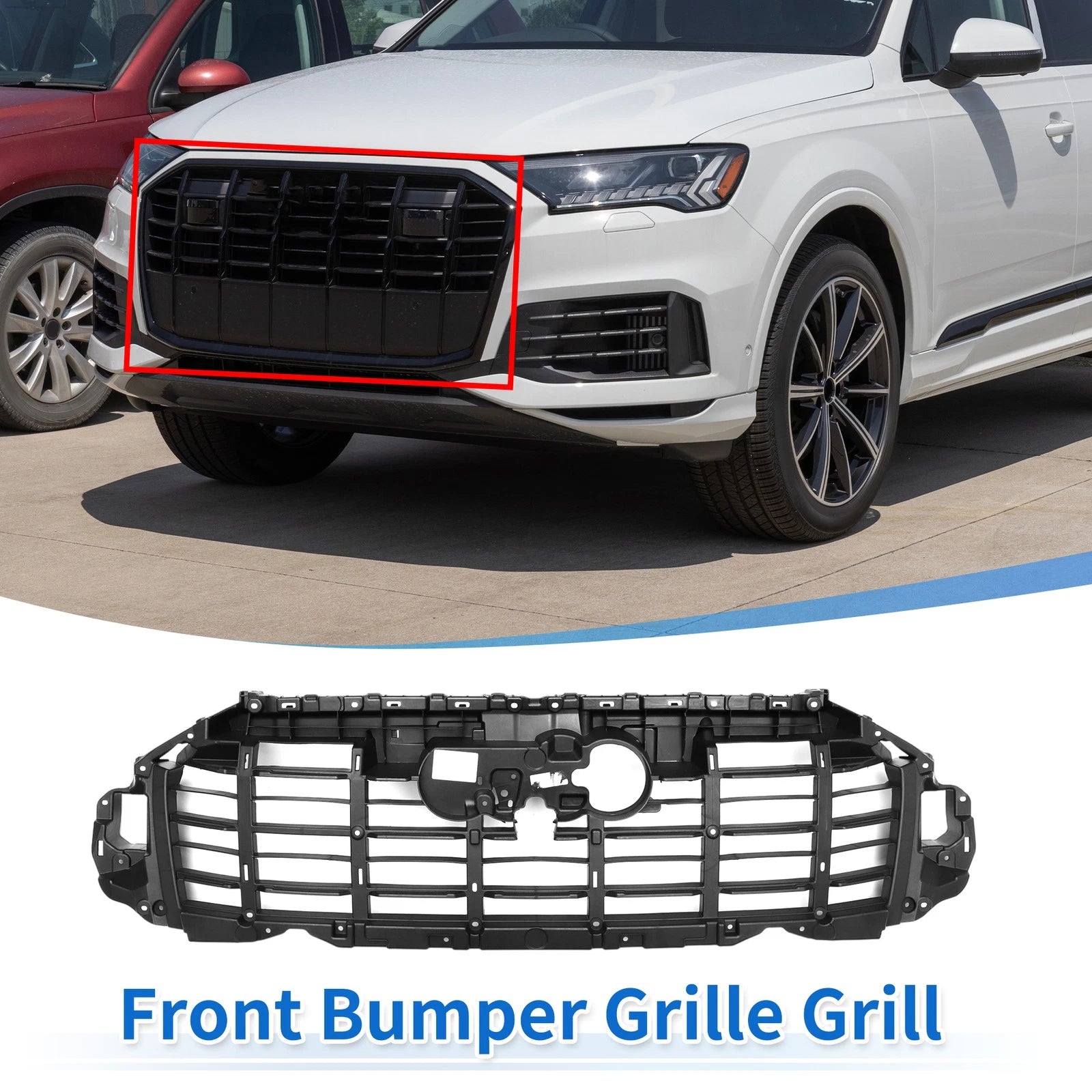 Front Inner Bracket Support for Audi Q7 Bumper Grille Grill (2020–2024)