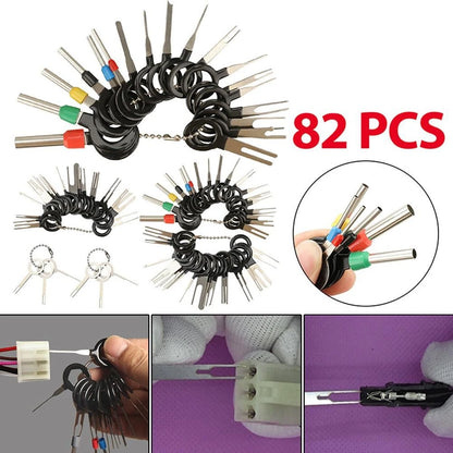 82 Pcs Car Electrical Wire Terminal Plug Connector Removal Tool Set