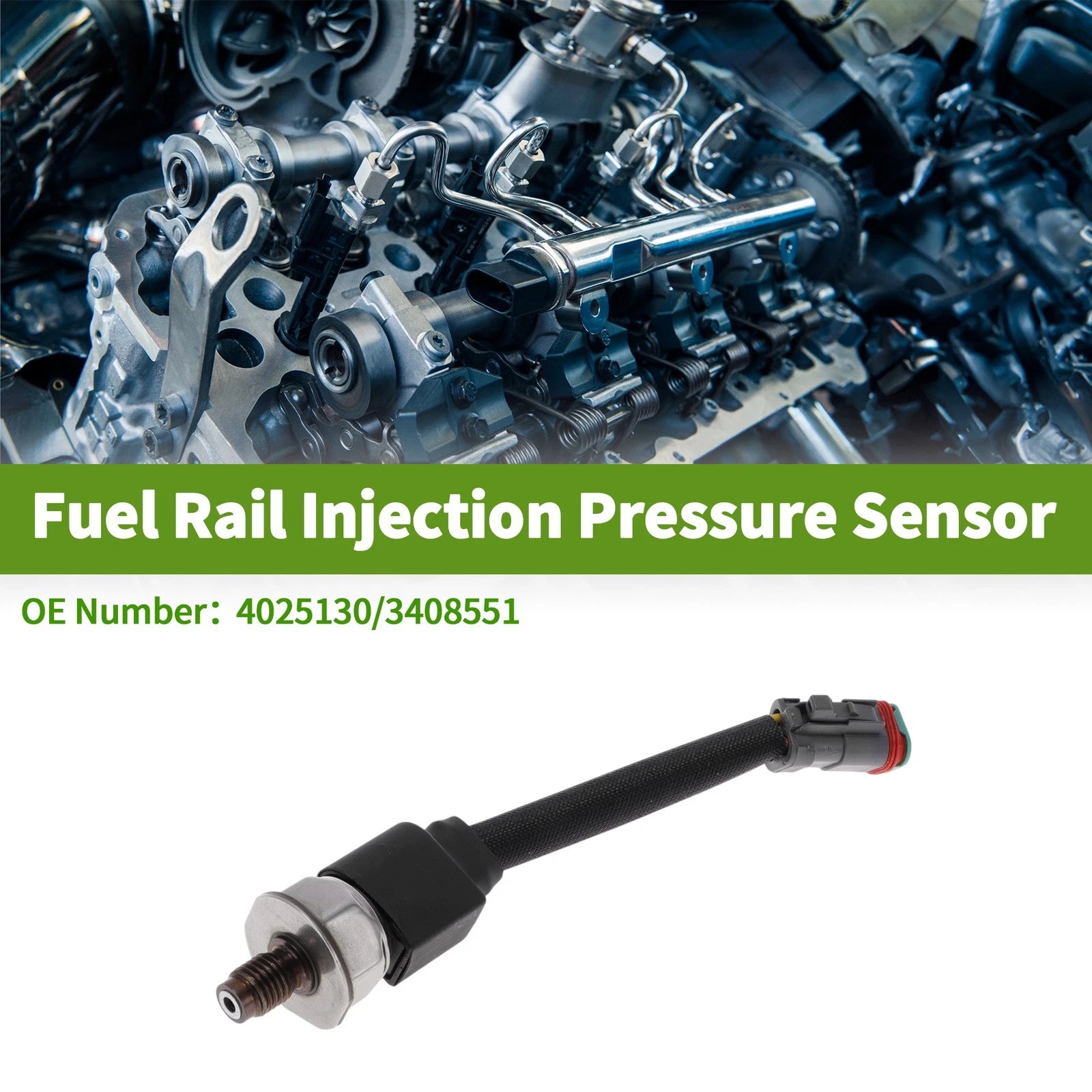 Fuel Injection Pressure Sensor with Line for Dodge Ram 2500 (2011–2018)