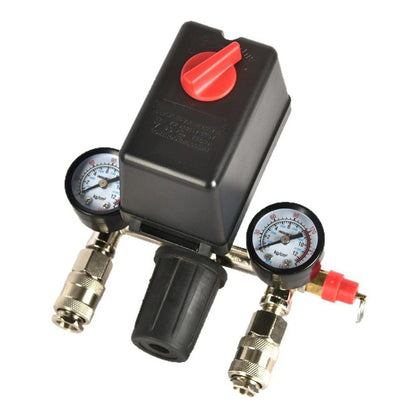 Air Compressor Pressure Switch Valve Gauge for Piston Type System (220V)