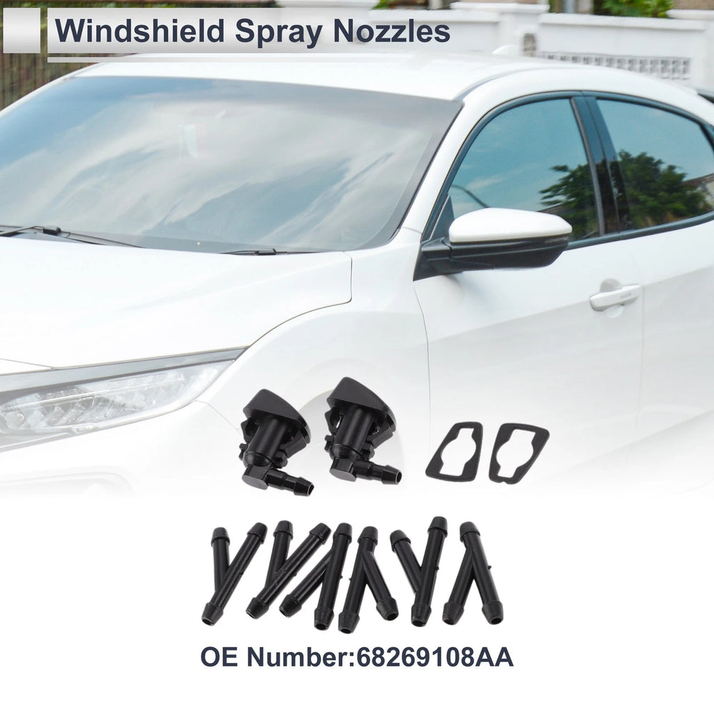 Washer Nozzle Kit with Hose Connectors for Dodge Ram 1500 (2010–2018)