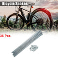 Bicycle Spokes with Nipples 290mm 14G J Bend for Silver Tone (Qty 36)