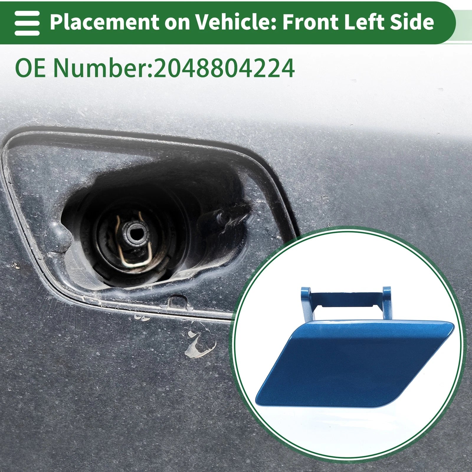 Headlight Washer Nozzle Cover Cap Front Left for Mercedes-Benz Blue (2011–2016)