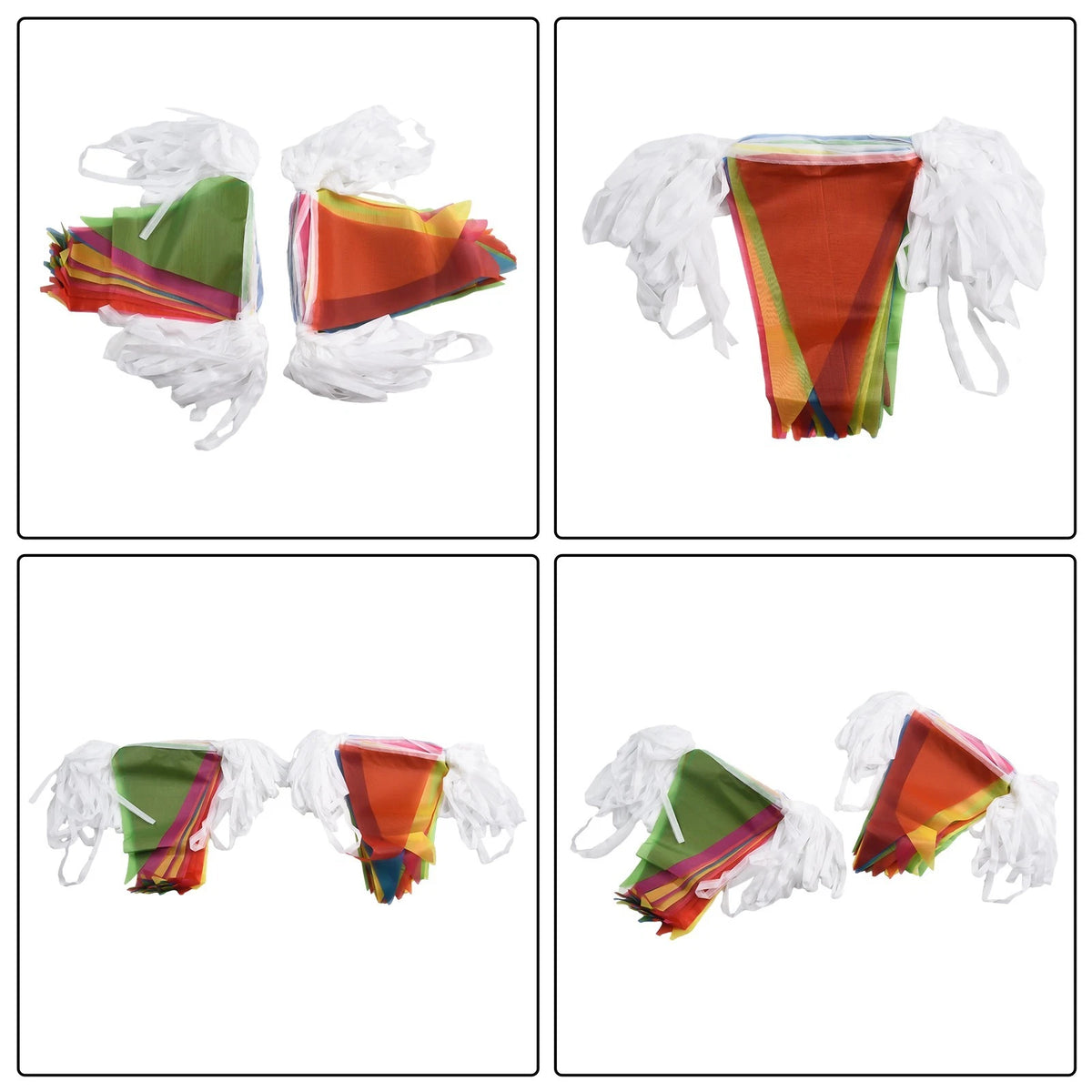 Triangle Flags for Outdoor Decor (100 Flags, 50 Meters, 14x21CM)