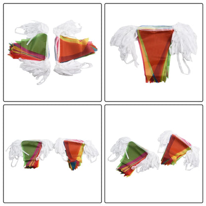 Triangle Flags for Outdoor Decor (100 Flags, 50 Meters, 14x21CM)