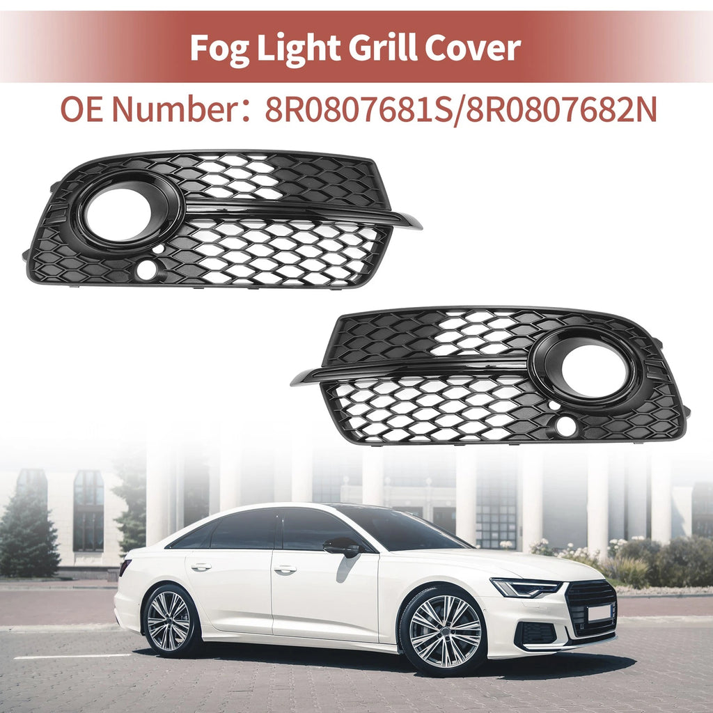 Front Fog Light Grill Pair Replacement for Audi Q5 S Line (2010–2017)