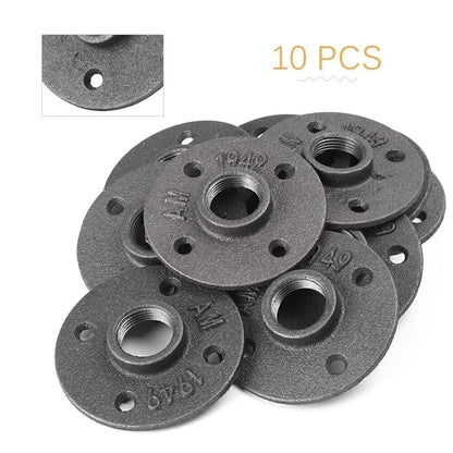 10x 3/4" Malleable Threaded Floor Iron Flange Pipe Fitting Wall Mount