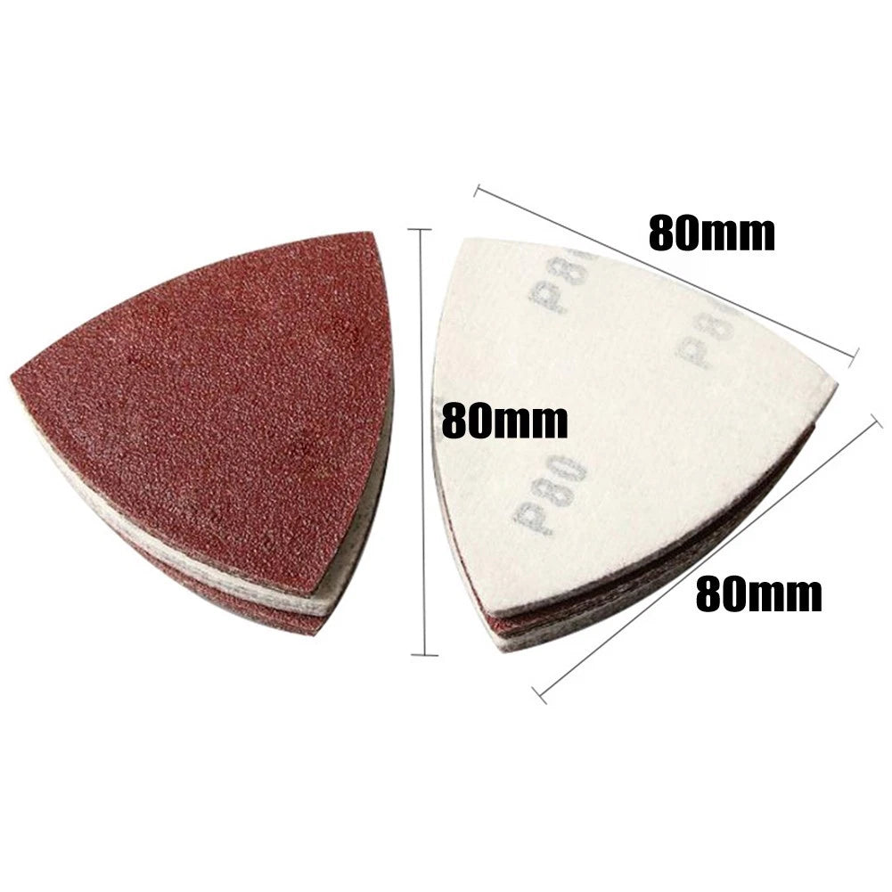 Sandpaper Kit for Multi Tool Oscillating Polisher (Reddish Brown, Triangle)