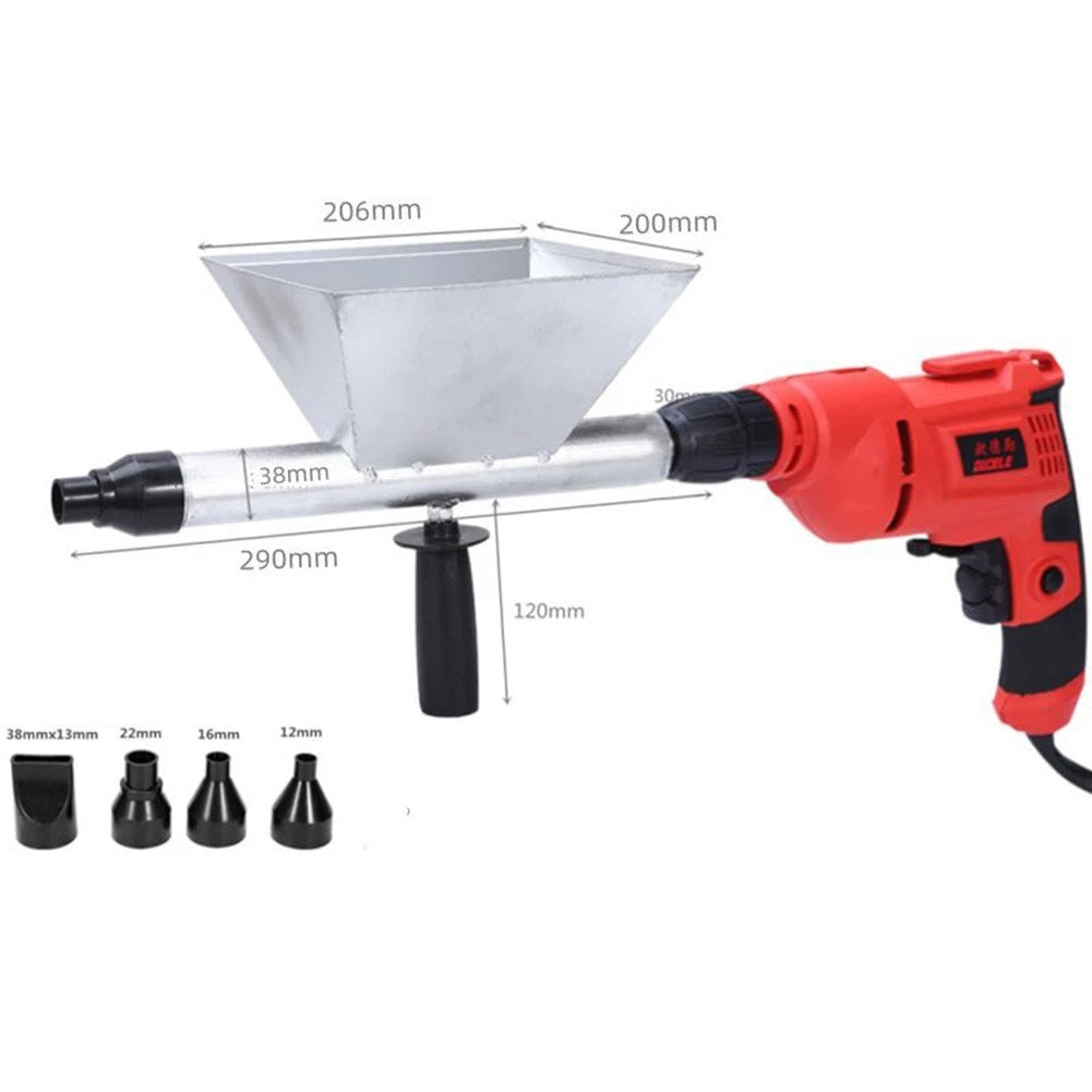 4X Efficient Mortar Grout Tool with Detachable Nozzles for Various Applications