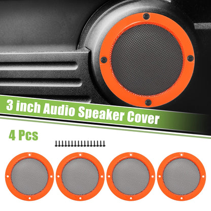Set of 4 Speaker Grill Covers for Car Audio Subwoofer (Universal)