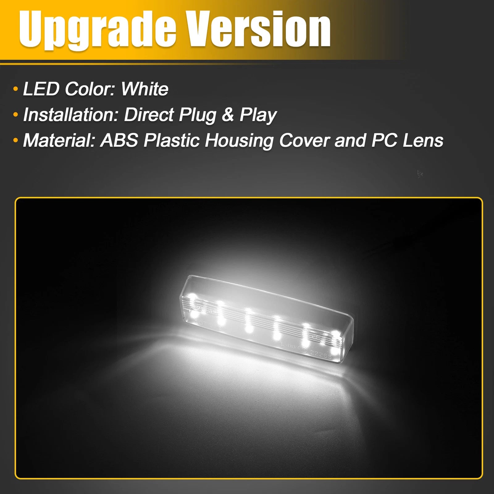 2X LED License Plate Light for Mazda MX-5 Miata (2006–2015)