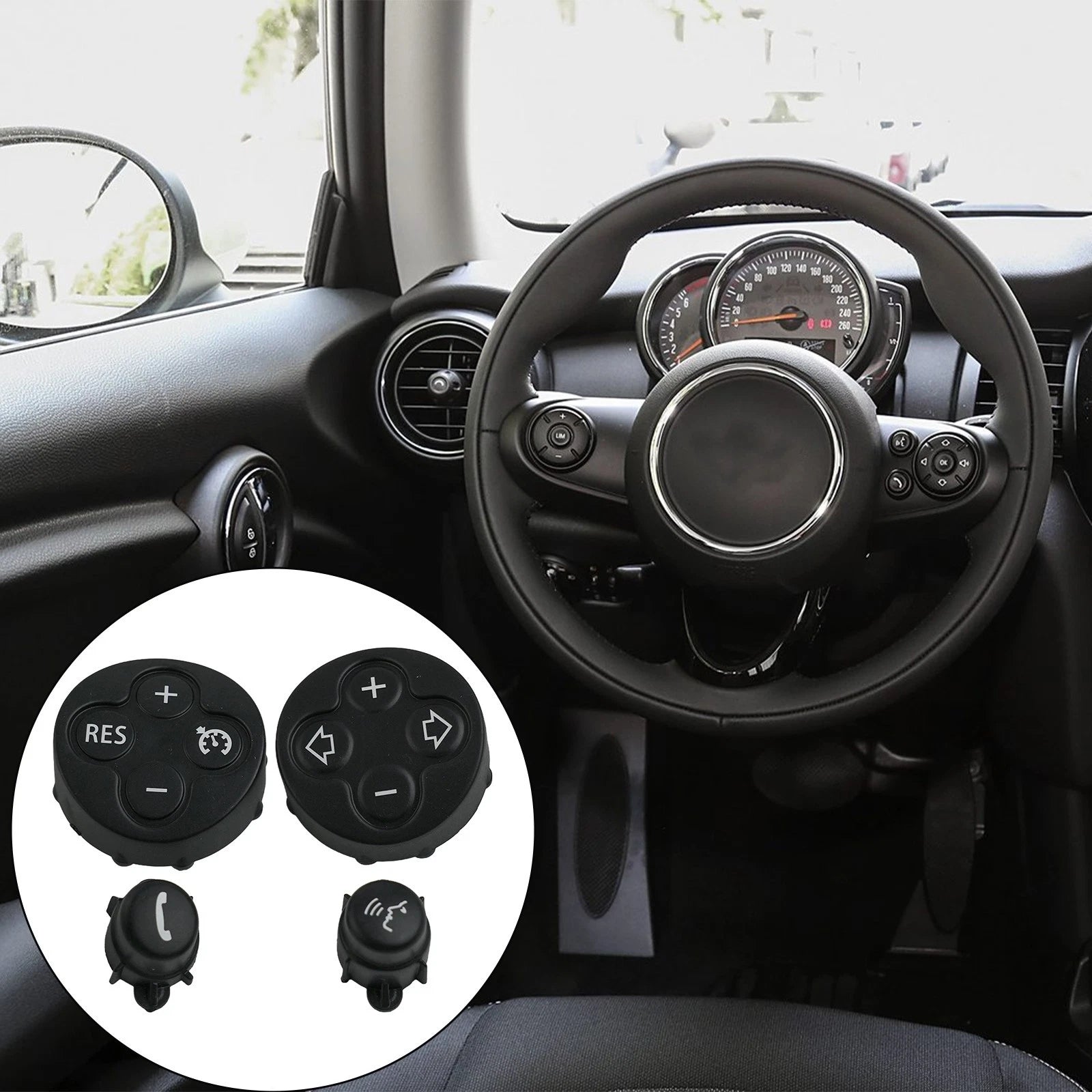 Cruise Control Button Covers Set for Mini Cooper (2007–2015)