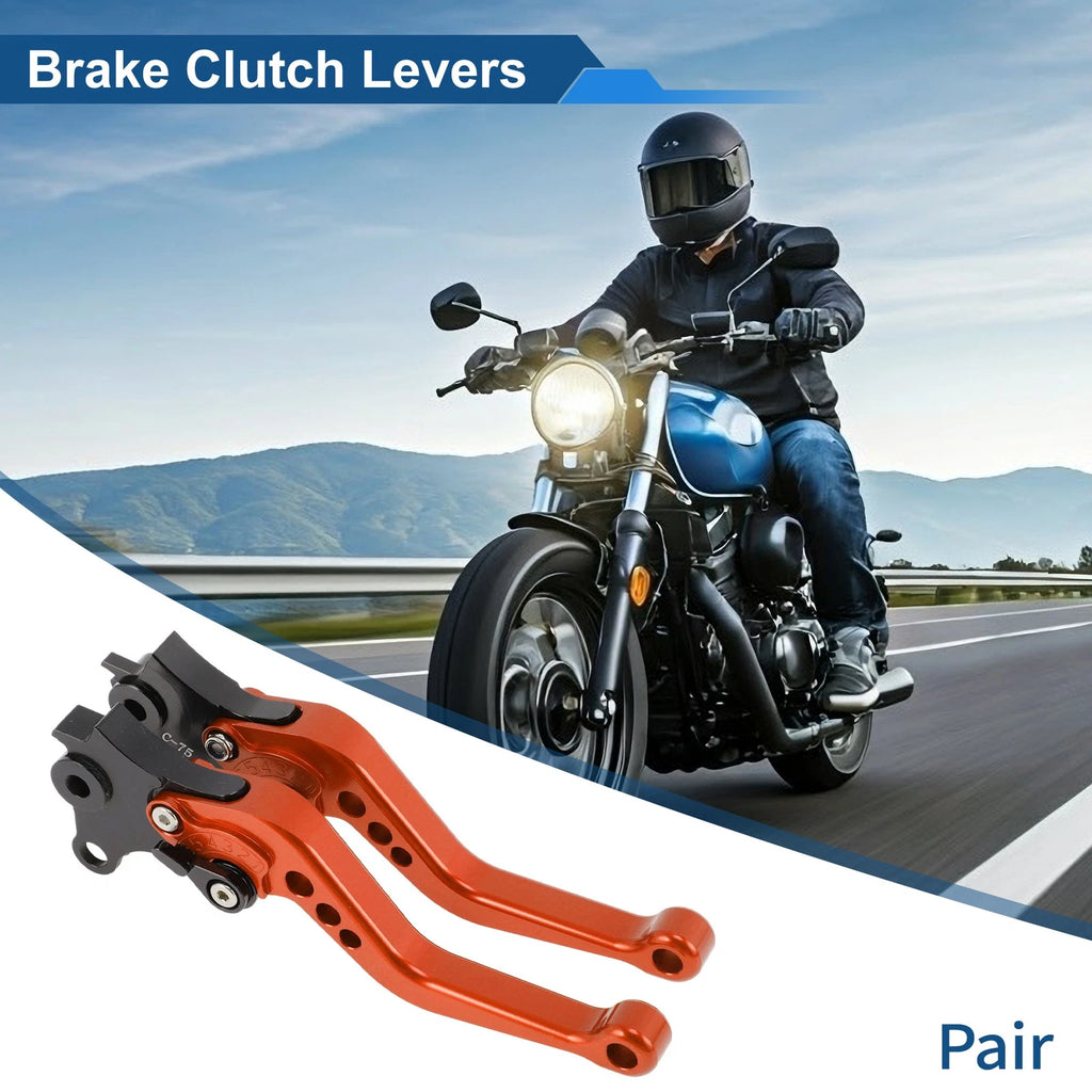 Adjustable Brake Clutch Levers Orange Pair for BMW R Nine T (2014–2016)